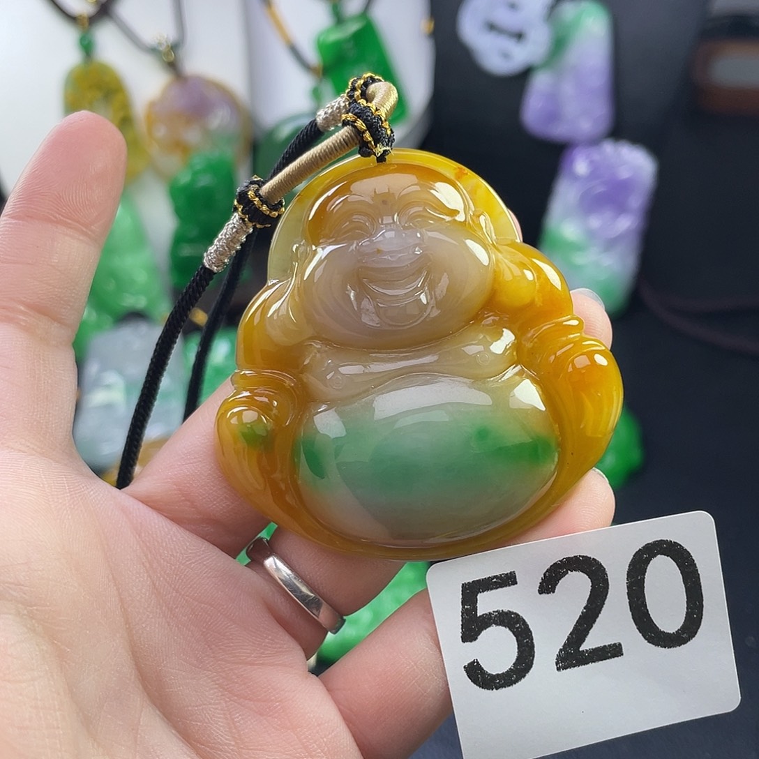 翡翠未镶嵌吊坠(赠链)