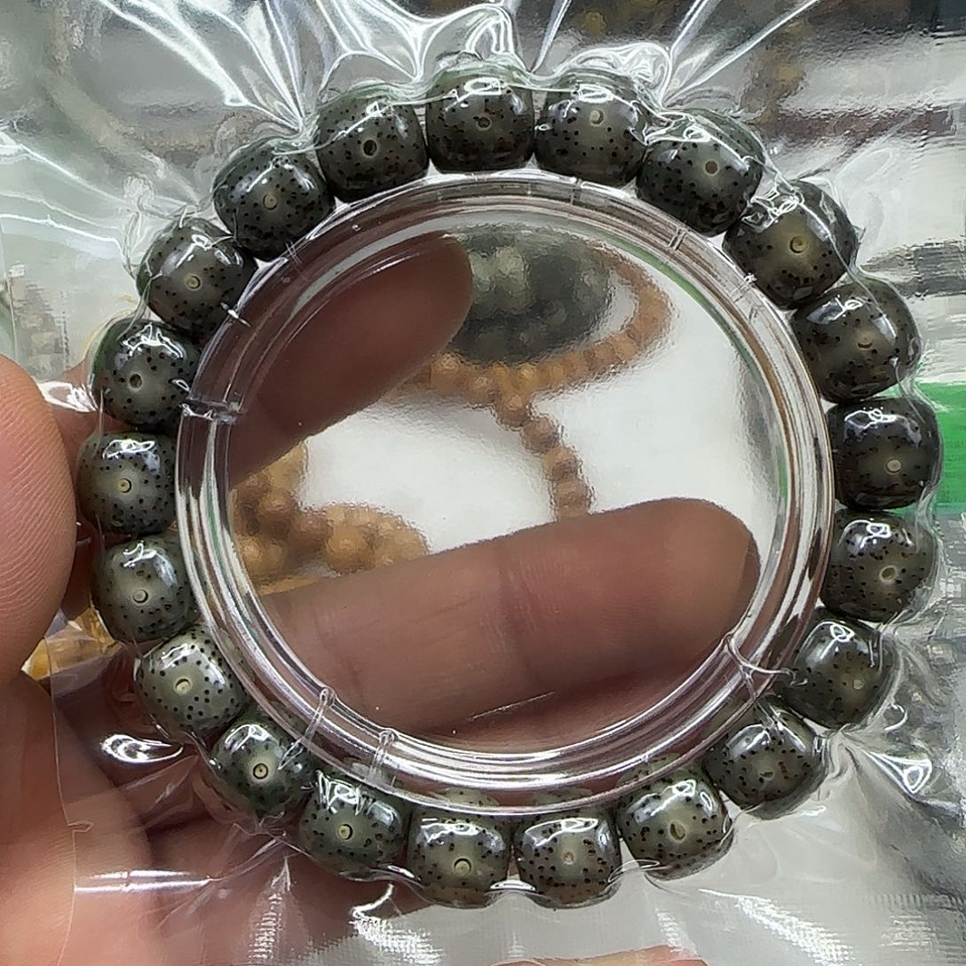 星月菩提手串122传说变态绿星月菩提11×10单圈