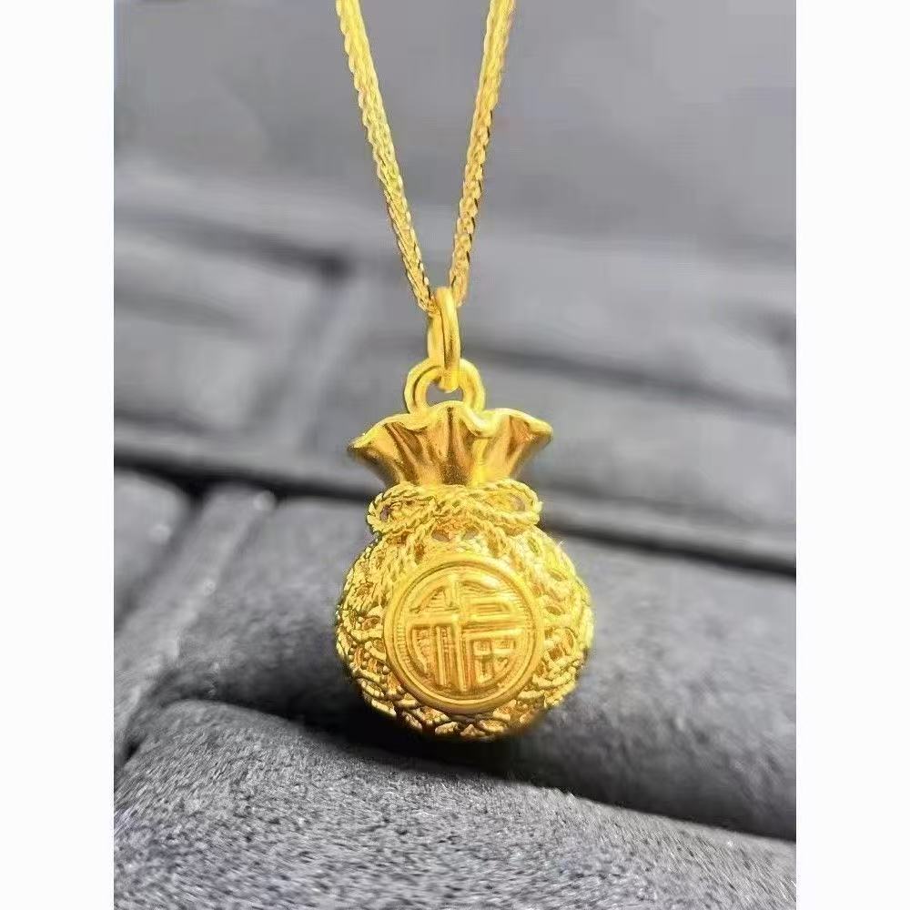 时尚气质精美款钱袋黄色吊坠-d1025