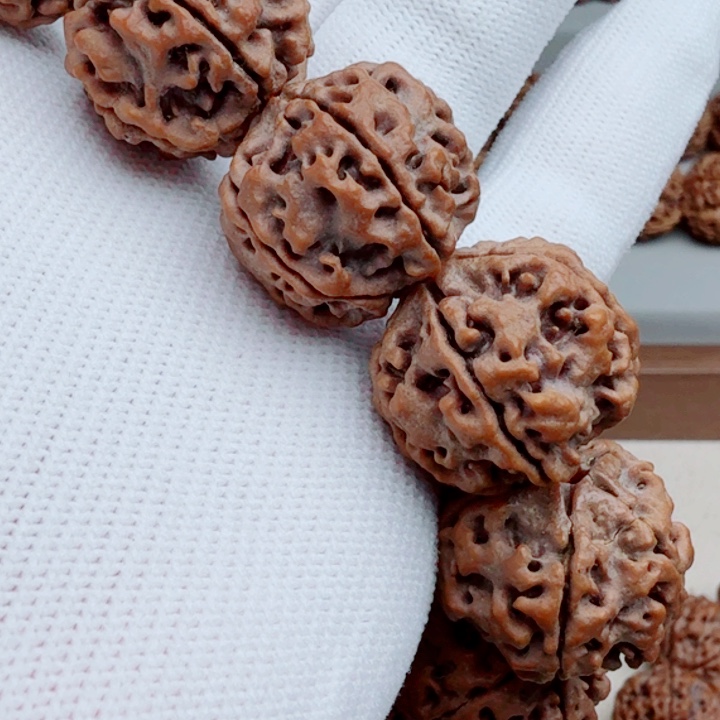 一***o吊坠金刚菩提原生态安娜老籽五星蜂窝双龙头货23姜黄色皮