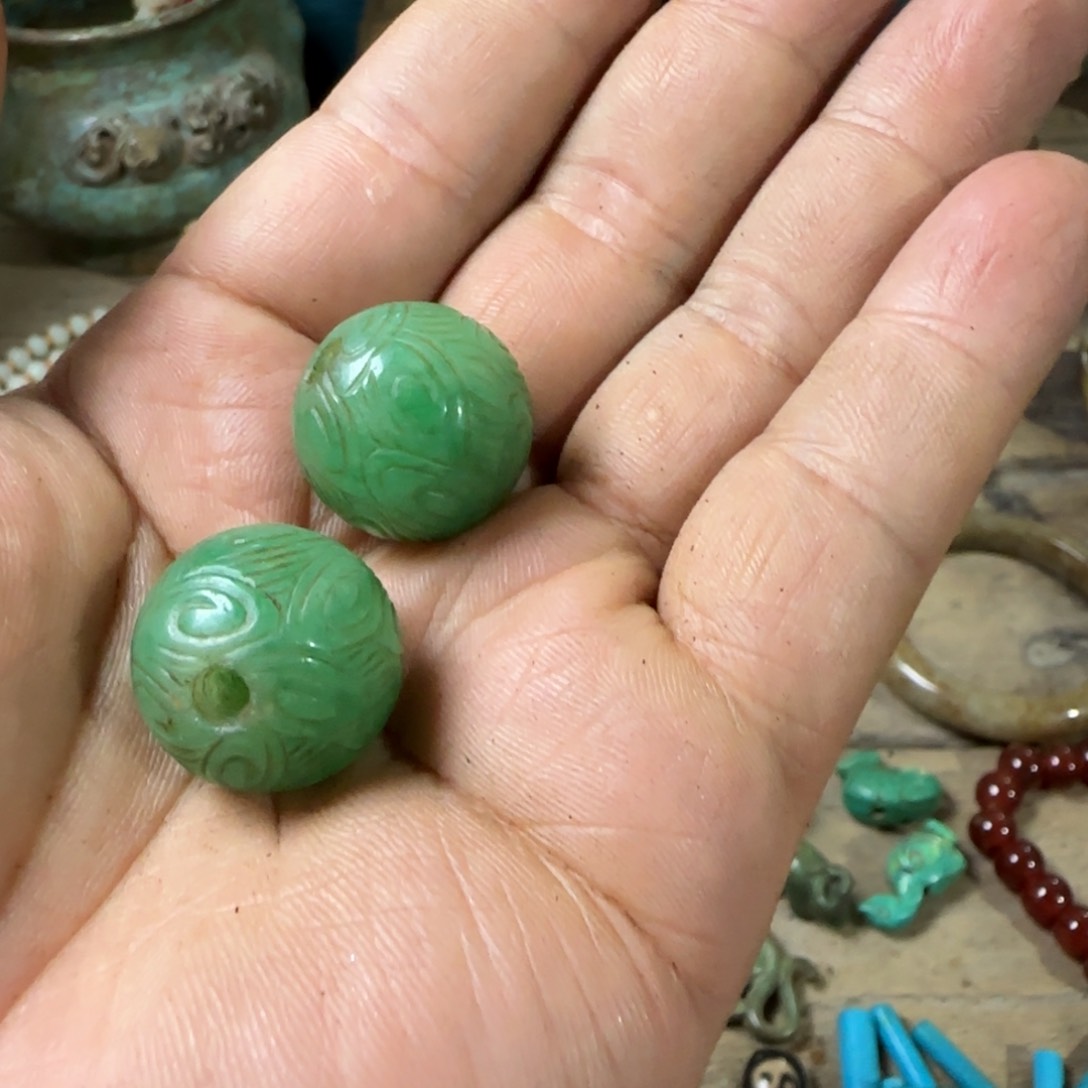 妙***青玛瑙/玉髓颈饰未镶嵌