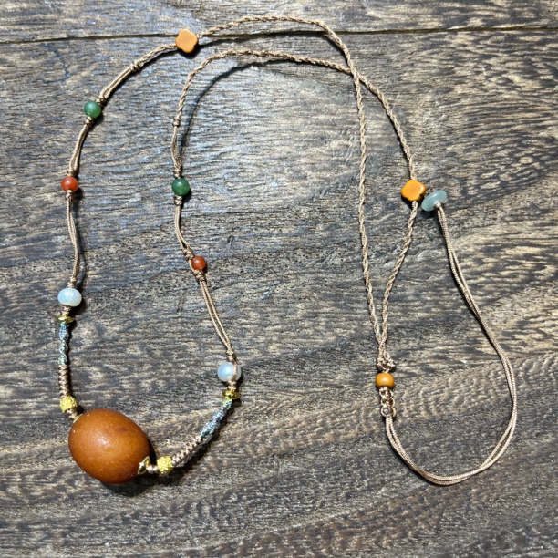 非金属木质项链 5729-时尚顶珠吊坠