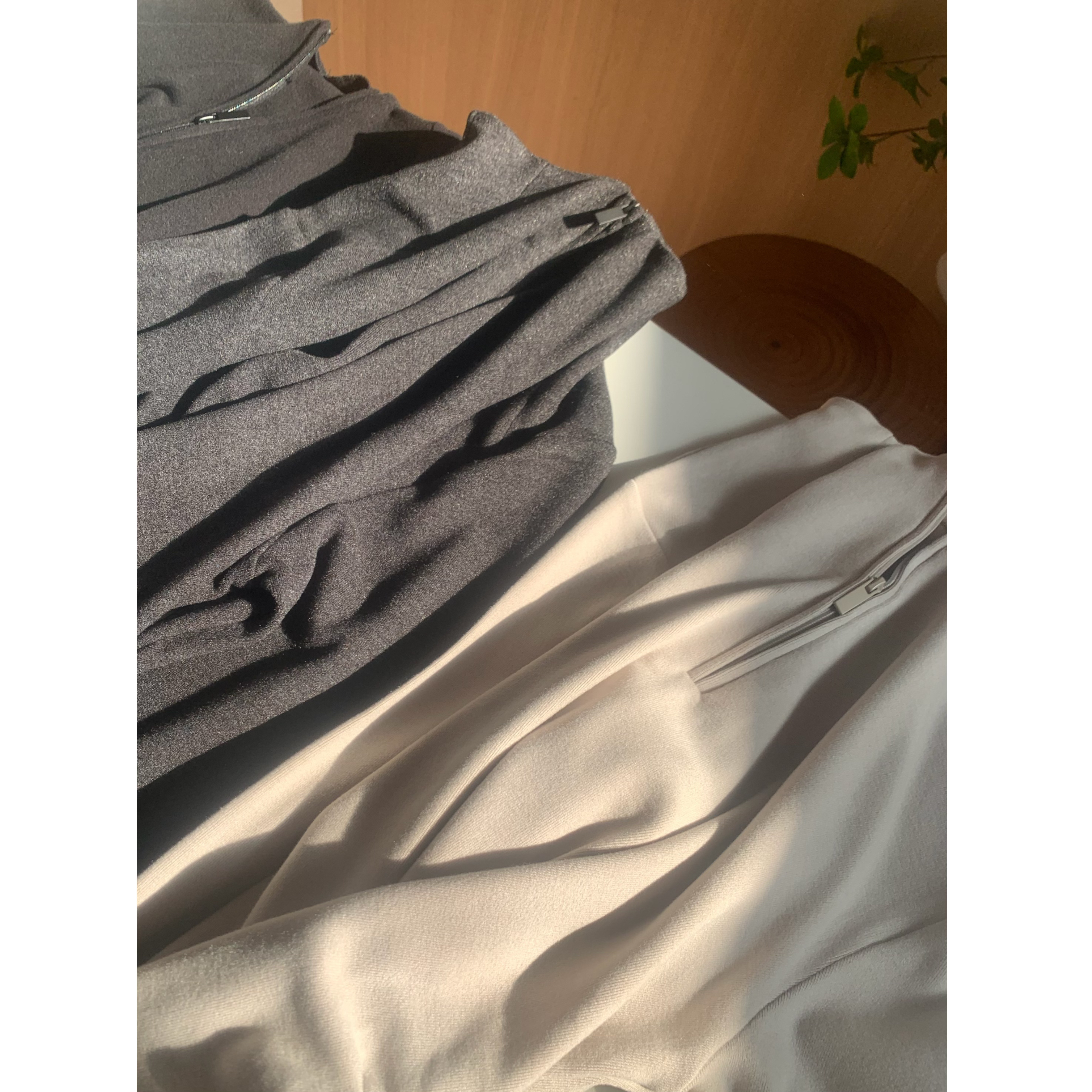 【品质的化身】羊绒蛋白双面自发热立领纯色半拉链卫衣打底上衣
