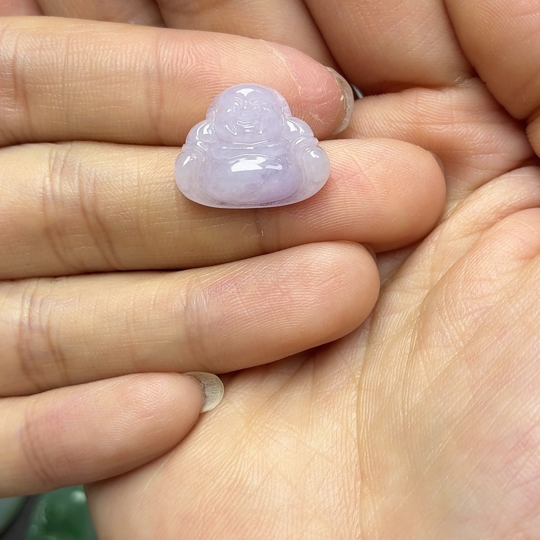 翡翠未镶嵌颈饰紫佛