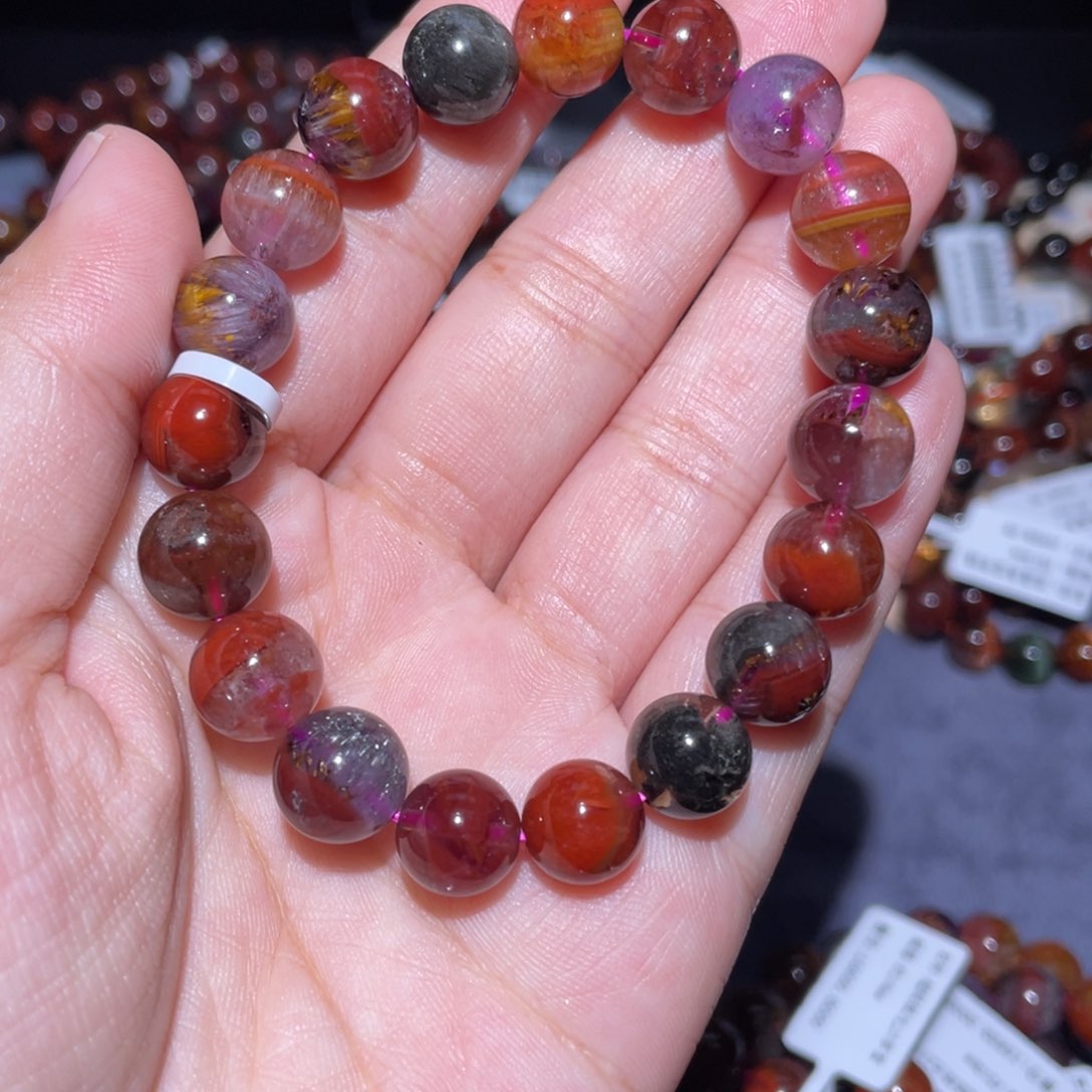 水晶手链未镶嵌鱼****海极光多宝10mm-1727