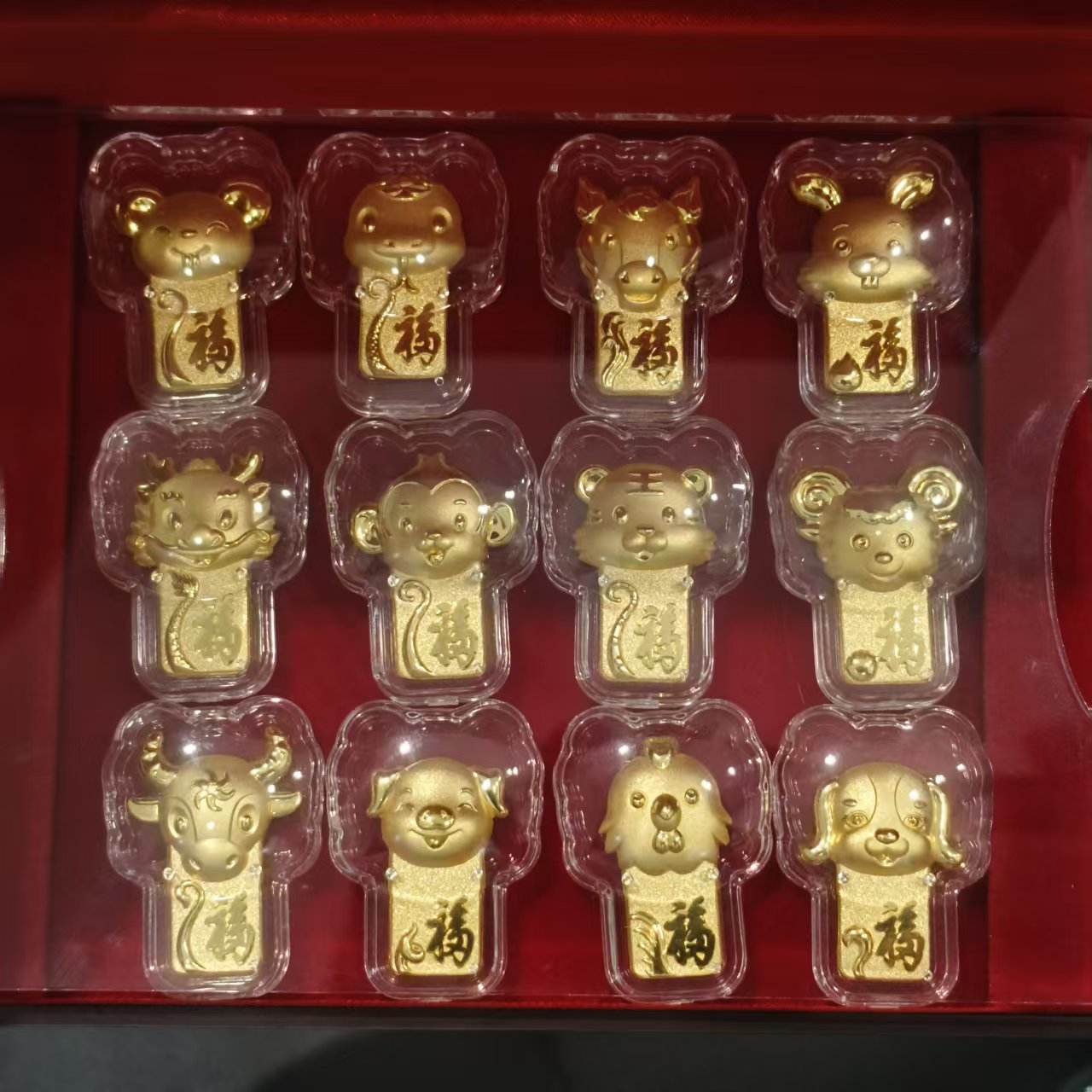 CBAI/菜百sjjy饰品金条 生肖10g