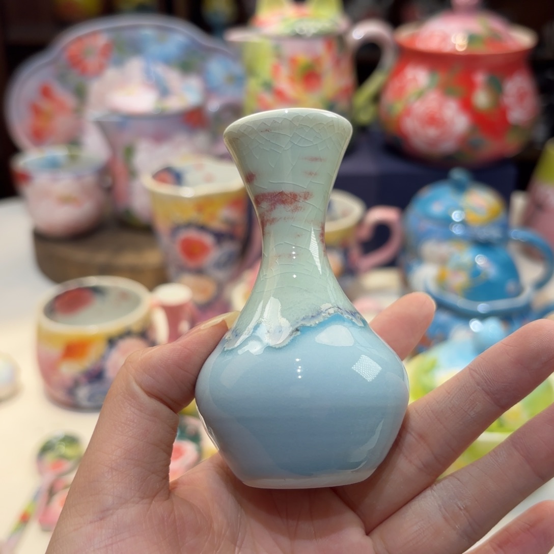 景德镇手绘高温釉下彩陶瓷茶具