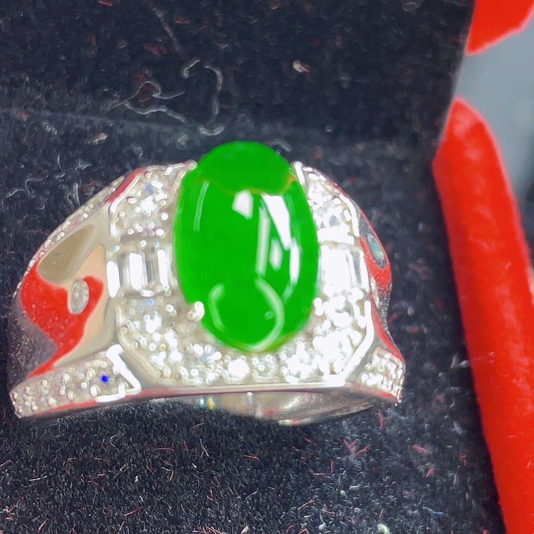 翡翠吊坠(不含链)银S925镶嵌