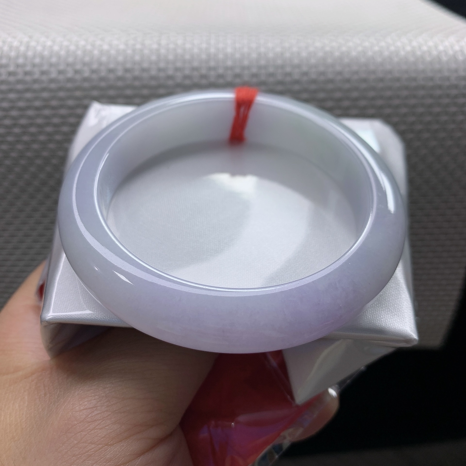 细糯58圈紫罗兰翡翠手镯精美时尚百搭女款正品天然A货玉镯子10621