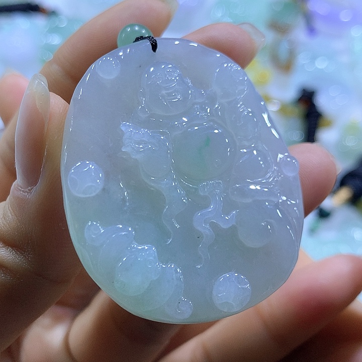 翡翠颈饰未镶嵌天然翡翠A货吊坠