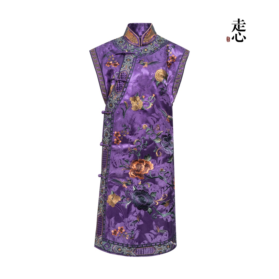 【走心非遗】故宫紫罗兰 长马甲25ZMJ6092