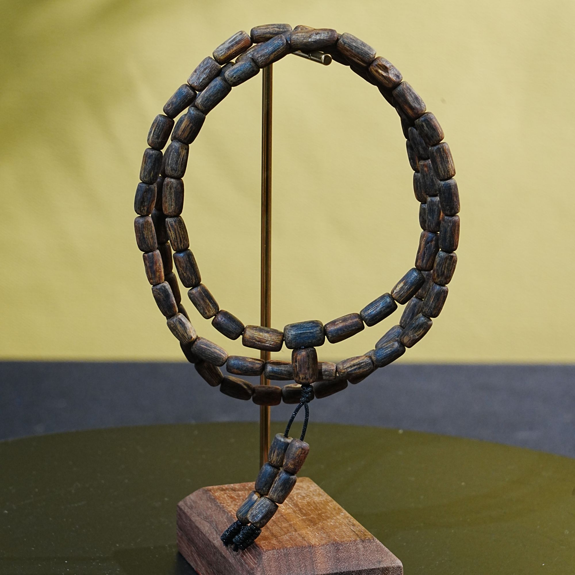 【收藏级】斯里兰卡铁结树心油 老料沉香随型多圈长串 250917052 B