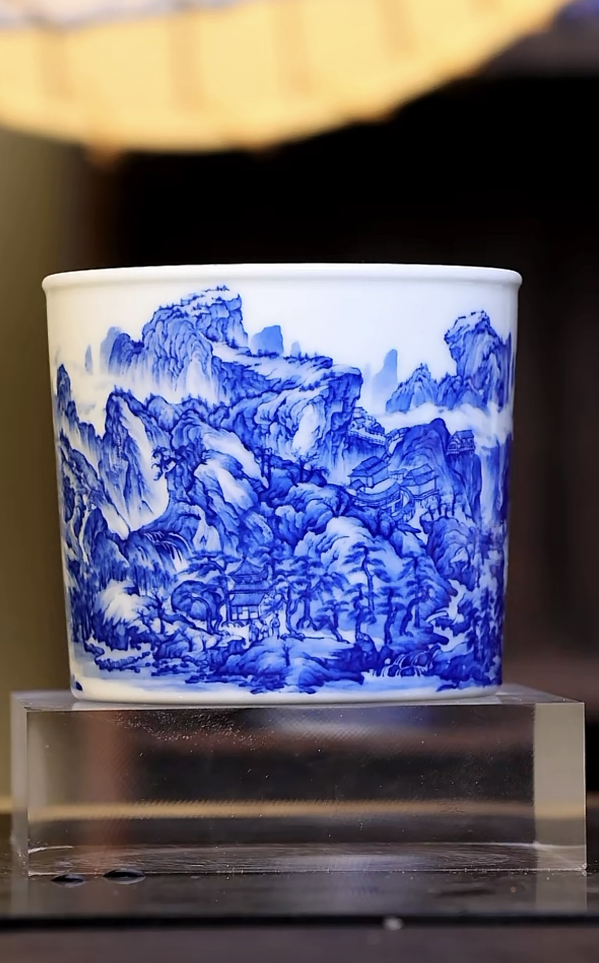 寻山晓隐 江山秋色图大直筒