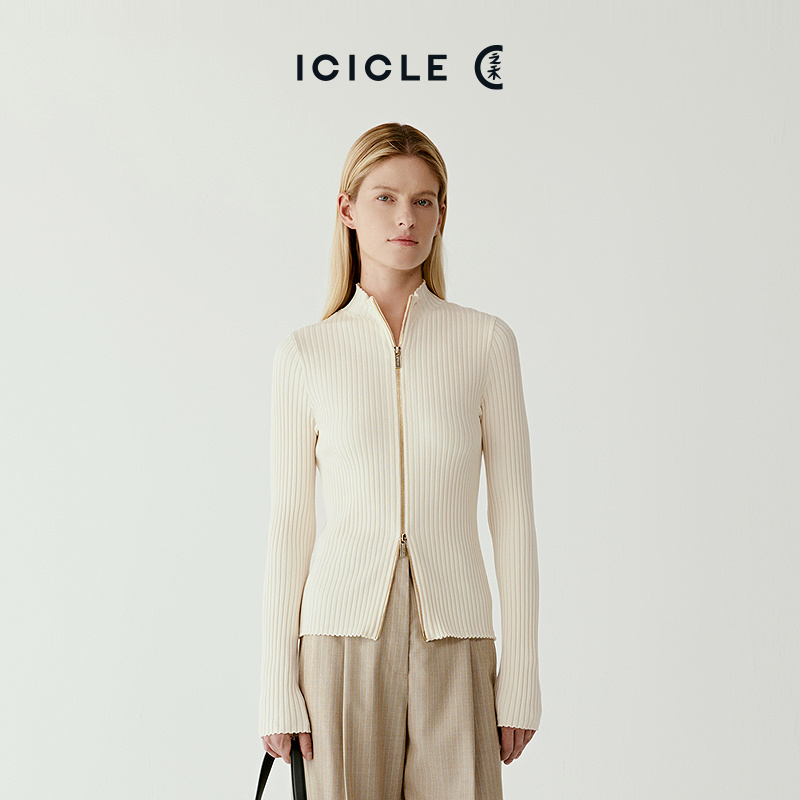 ICICLE之禾女装羊毛混纺针织开衫0223