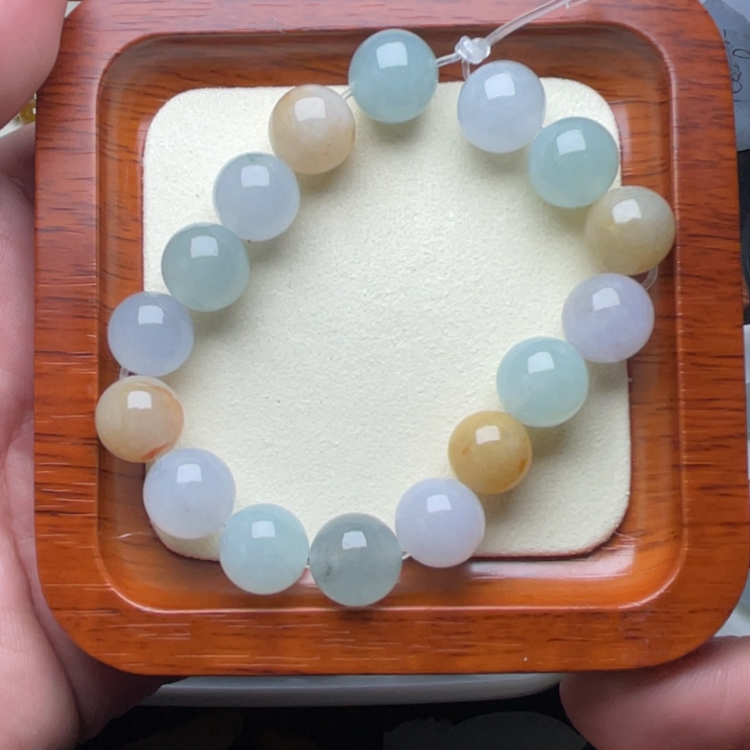 未镶嵌定制翡翠多宝手串