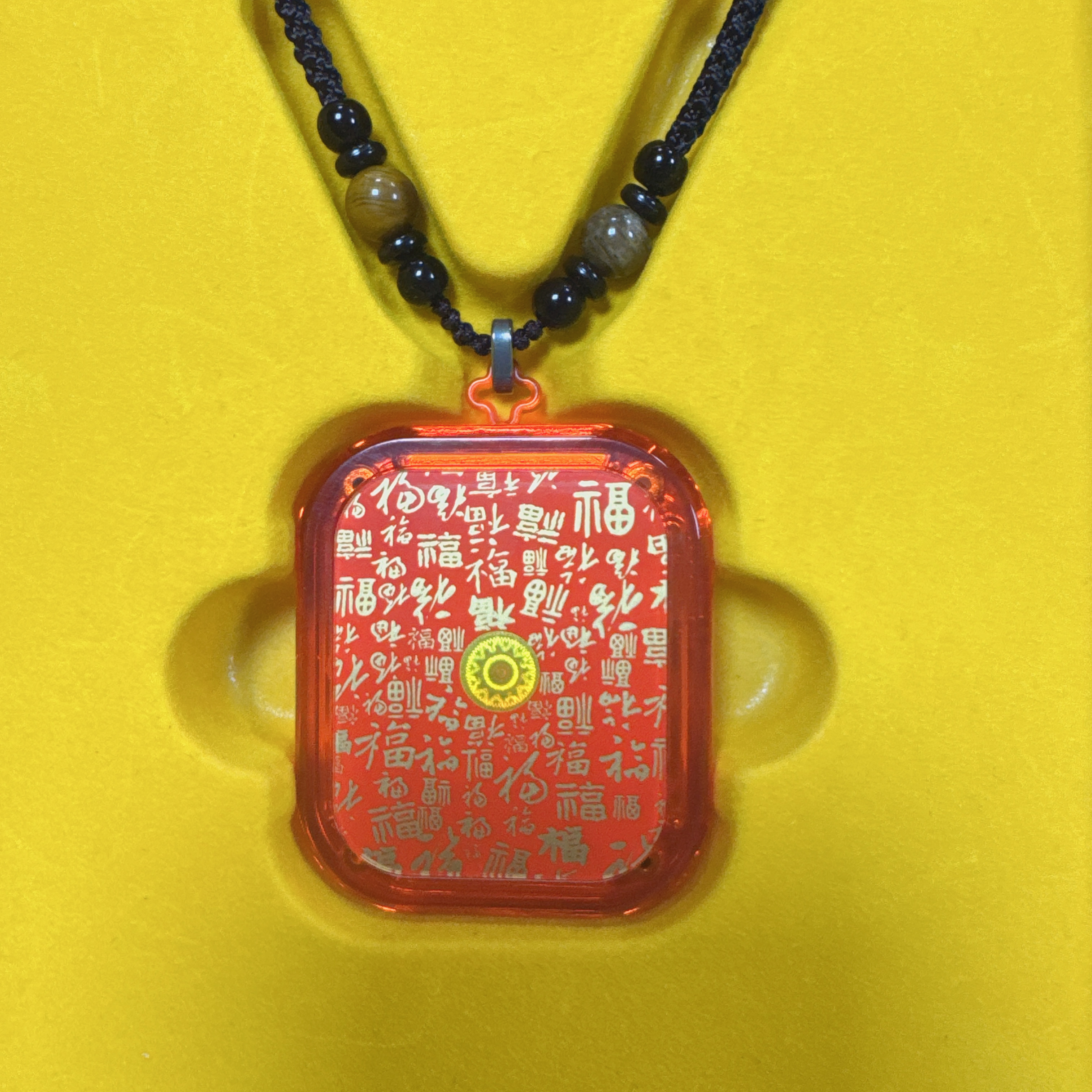 非金属棉绳项链 量子护心宝项链