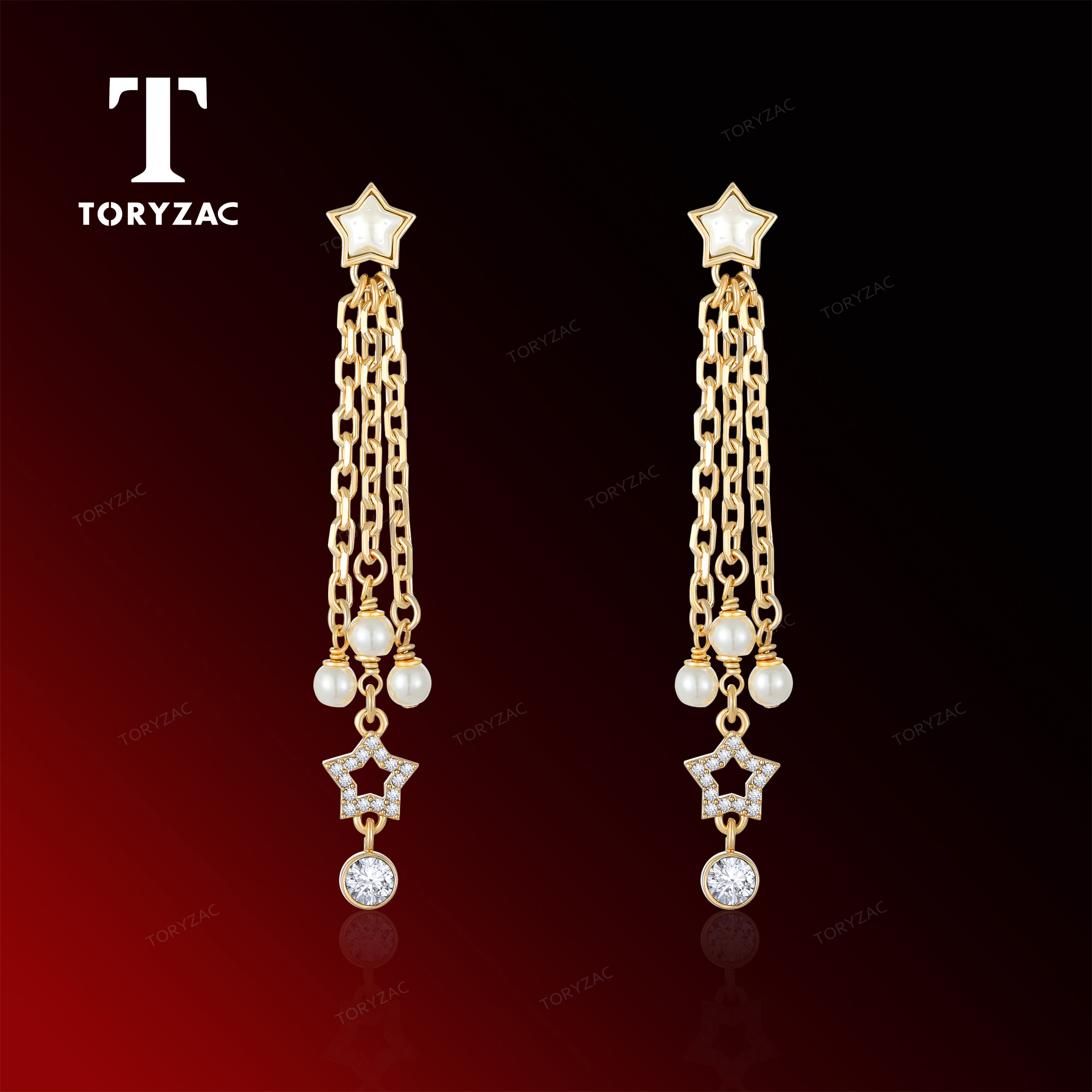 镀k金 925银针【流星】五角星CNC精工 轻奢高定耳钉 2326