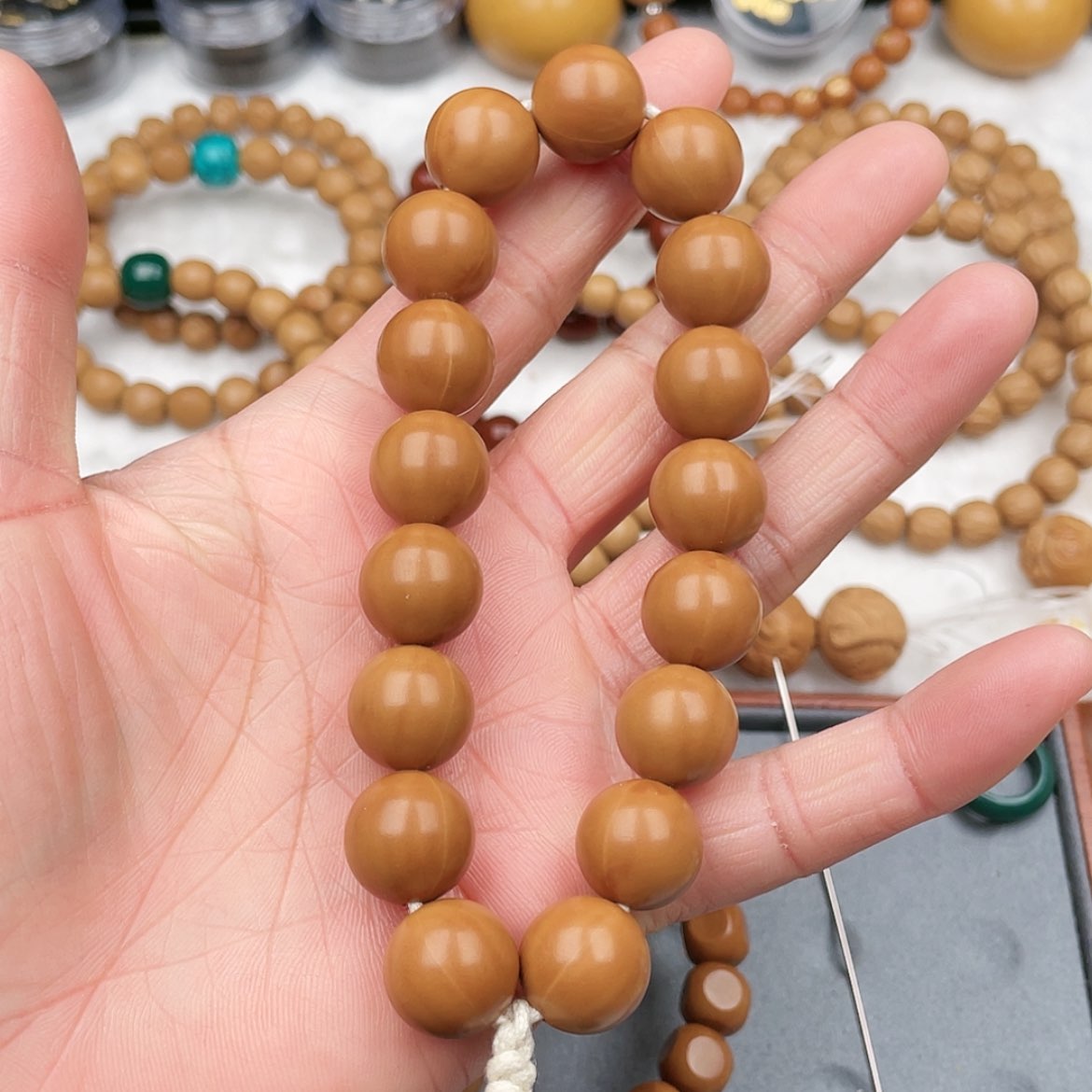 【闪购商品】猴头核桃手串猴头核桃精品正圆光珠