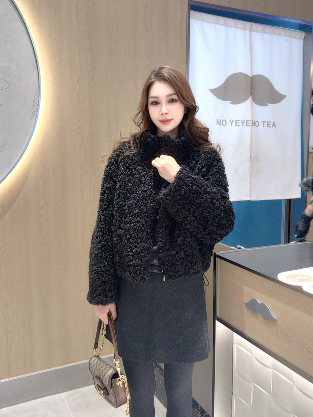 韩版立领冬款新款毛毛外套休闲加厚显瘦短外套#5692