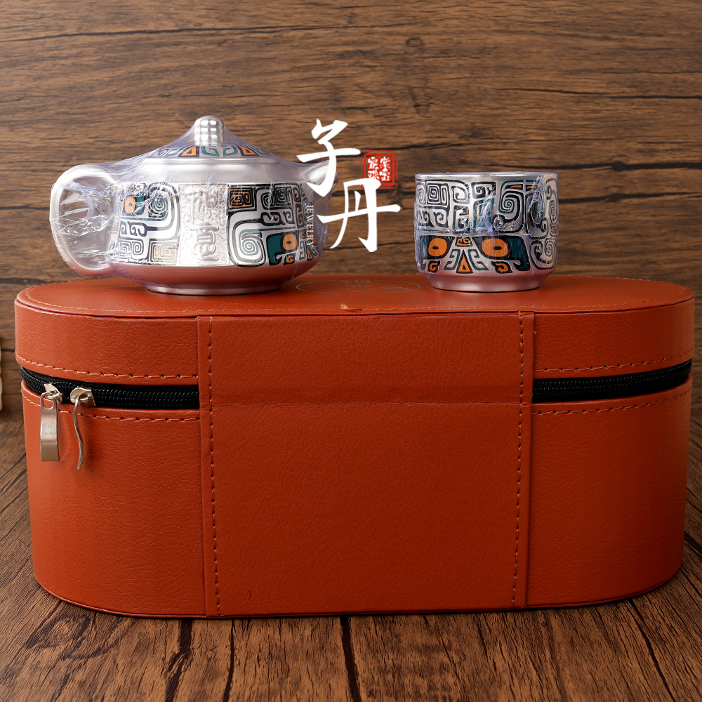 足银银制品  【子丹】足银茶具套盒（多样性发）J1-477 