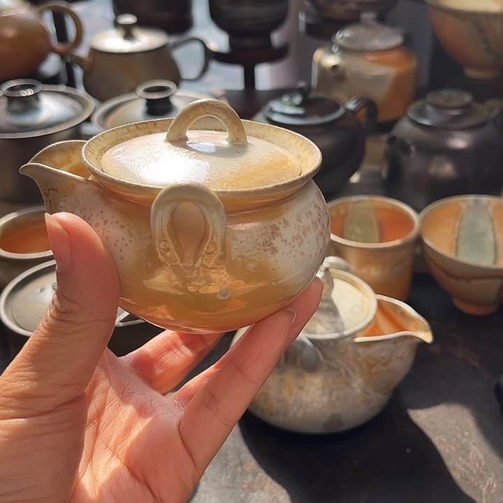 春***休茶盏柴烧茶具柴烧茶具