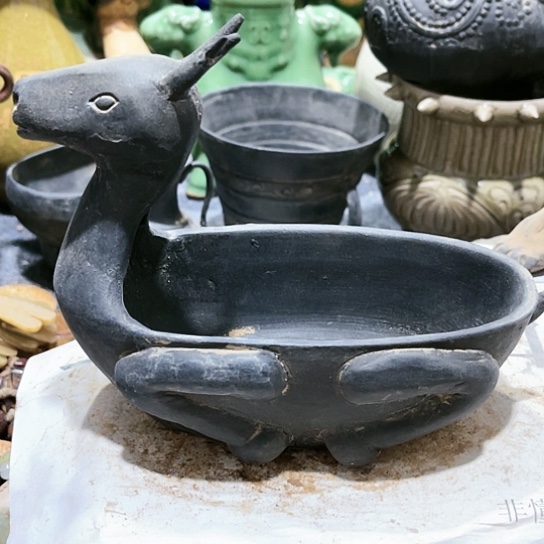 瓦当摆件摆件茶桌茶台陶瓷惜*