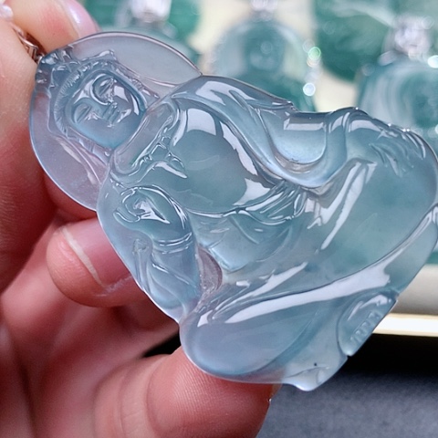 【闪购商品】翡翠颈饰18K金镶嵌天然翡翠