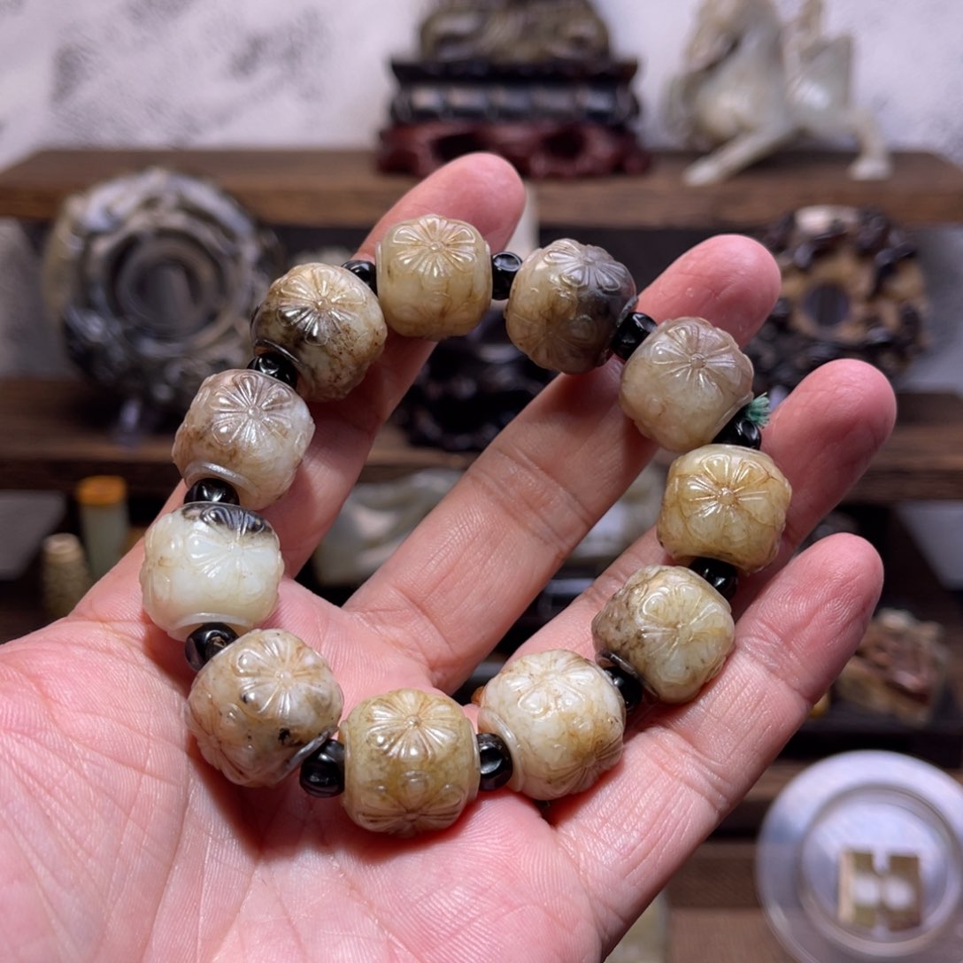 和田玉手链未镶嵌张*豪