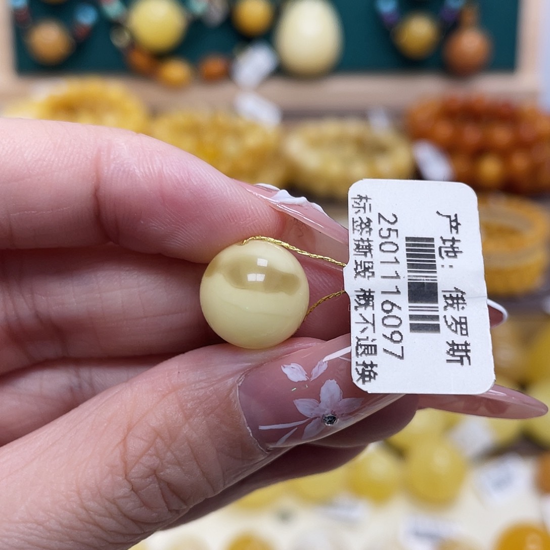 蜜蜡未镶嵌珠宝奇石12.4mm