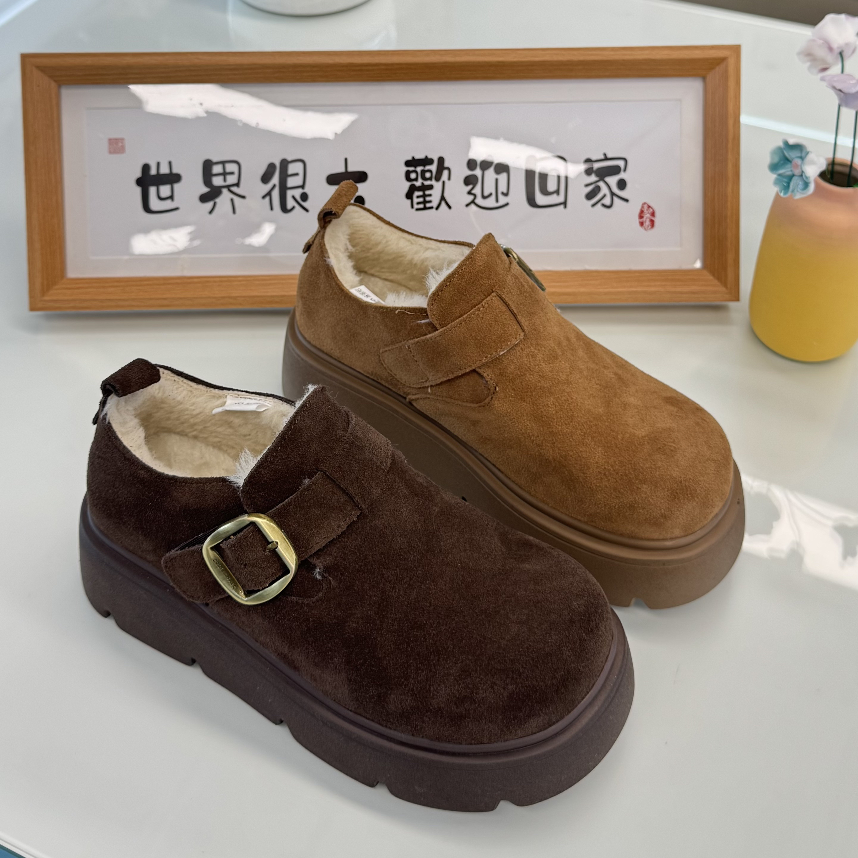 2025新款冬季复古百搭加绒勃肯鞋7197-8