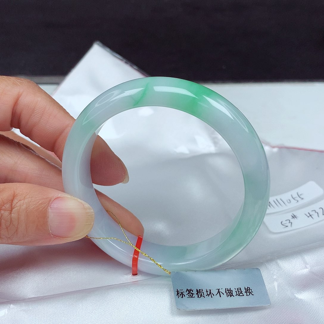 未镶嵌手镯翡翠53圈1055
