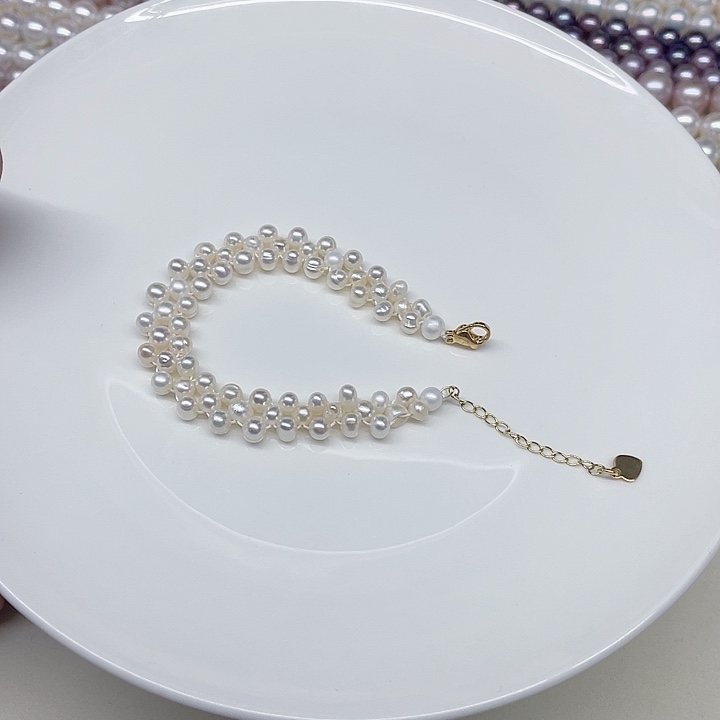 淡水珍珠手绳合金
