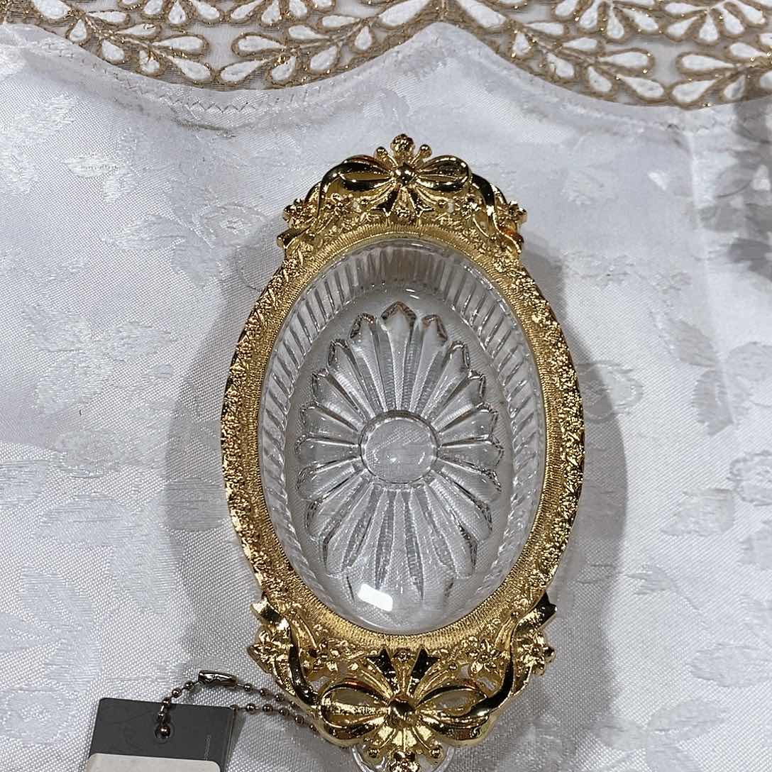 摆件H013福利铜配水晶收纳盘