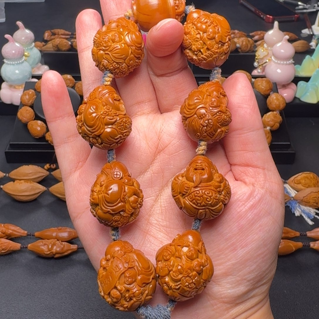 橄榄核手串/手链2.5五子财神