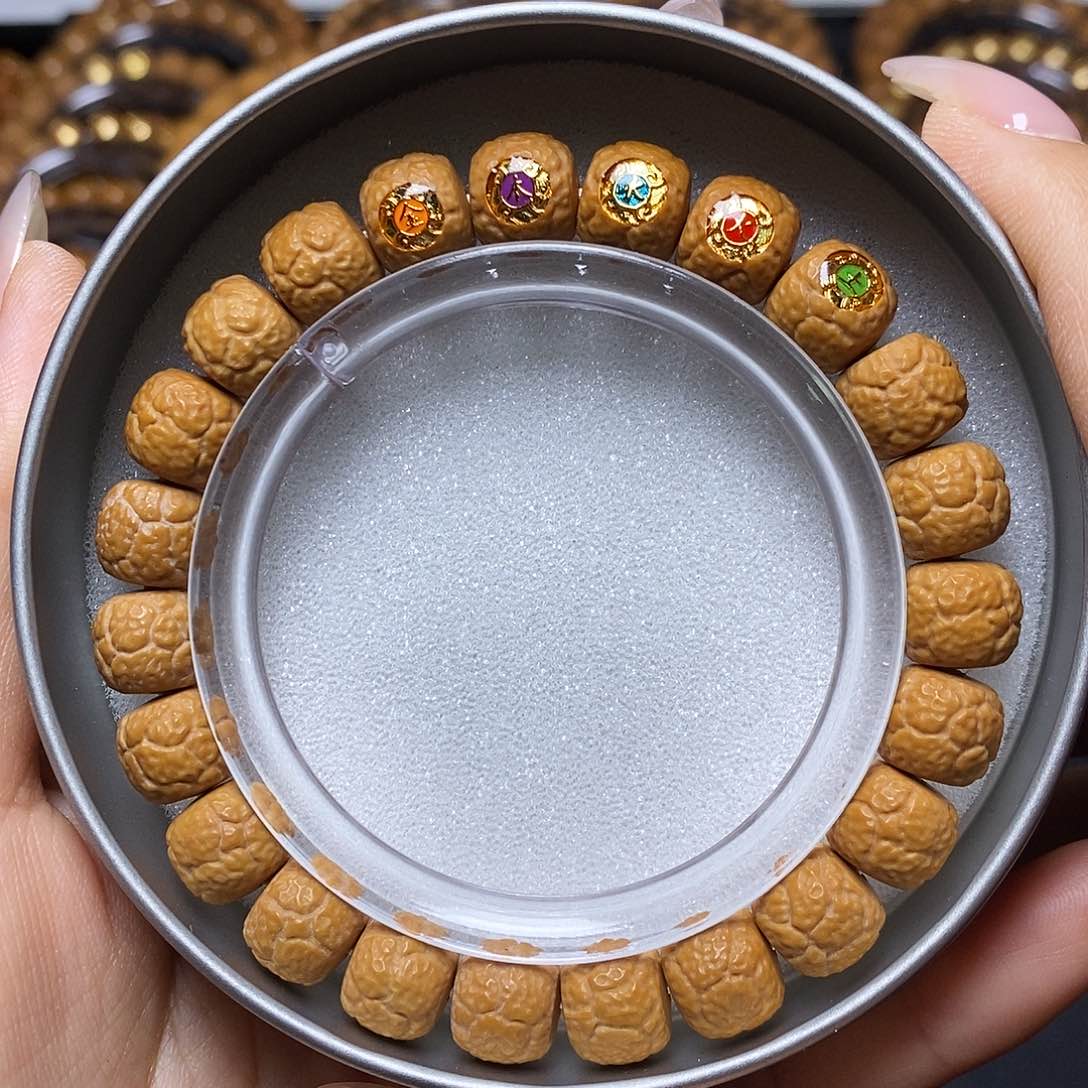 猴头核桃手串金木水火土五标饕餮尺寸10+全品单号306号