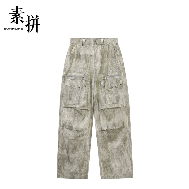 素拼休闲裤SPBXK523133AM