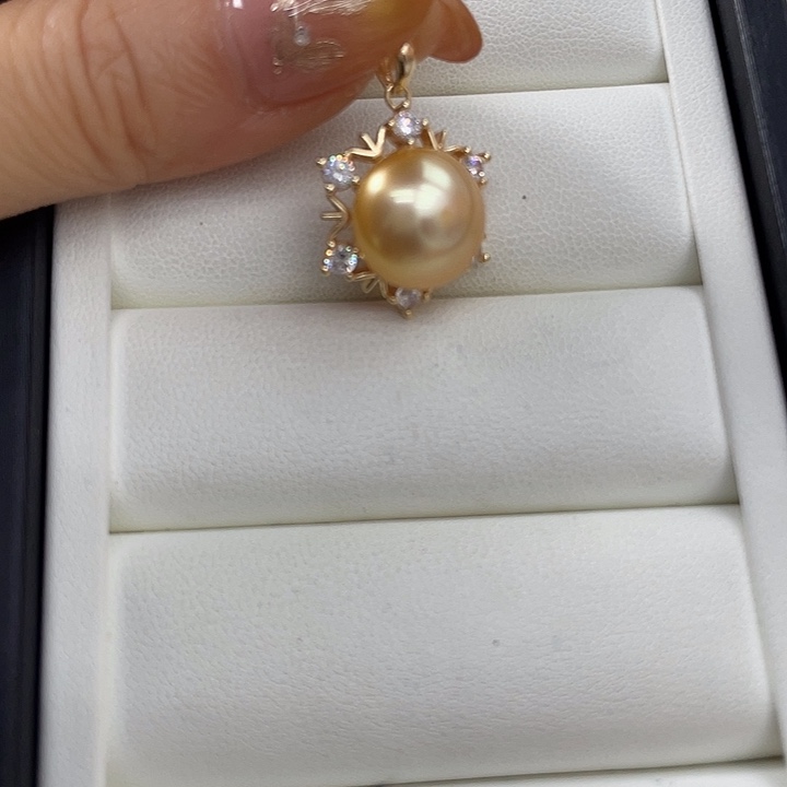 吊坠(不含链)海水珍珠银S925镶嵌