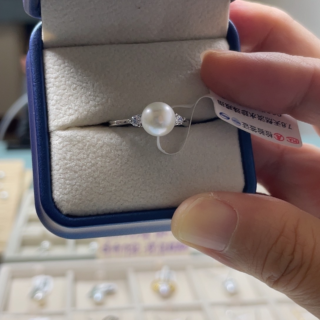戒指合金淡水珍珠