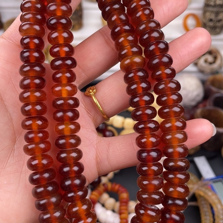 驼骨其他金丝牦牛角11算盘珠