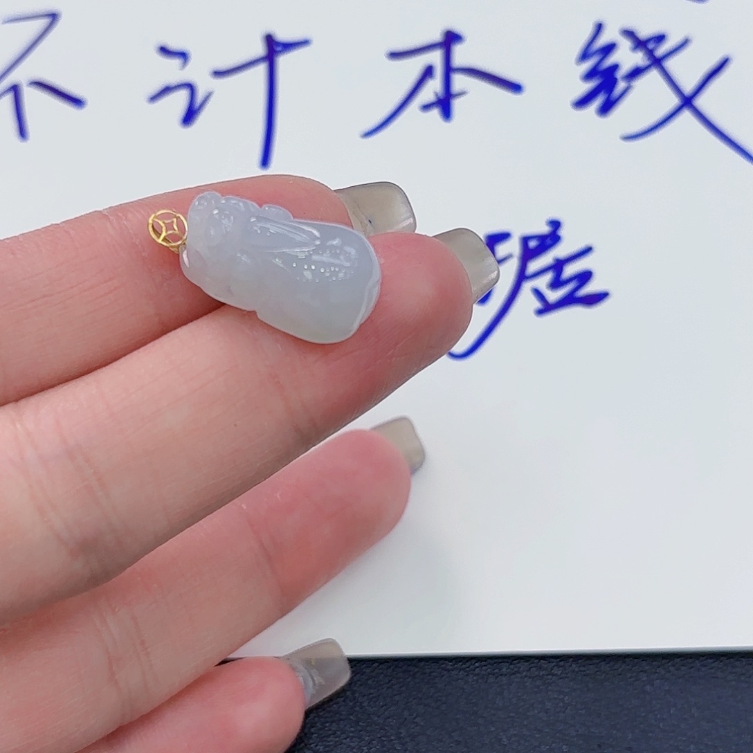 翡翠颈饰18K金镶嵌吊坠