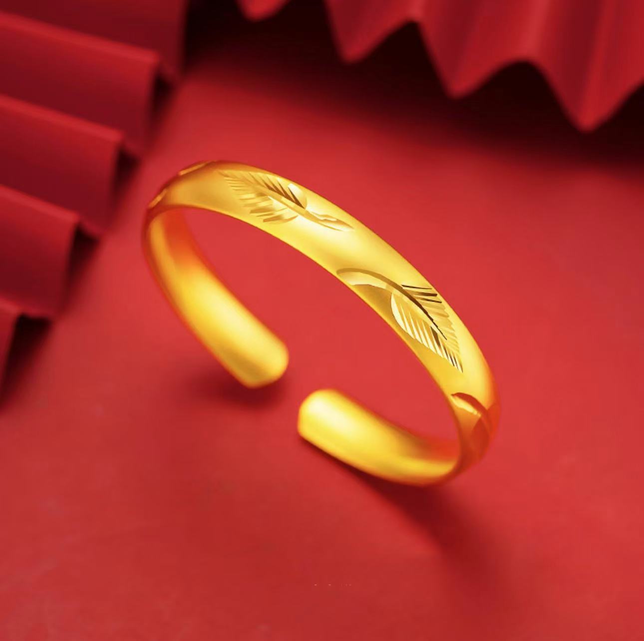 合金手镯 【羽毛手镯】时尚经典百搭气质精美可调节