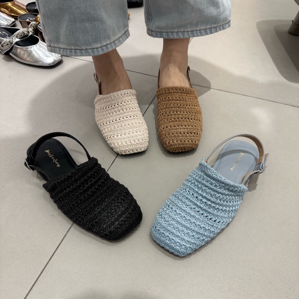 912-5浅口一字鞋2025新款法式平底单鞋女柔软气质