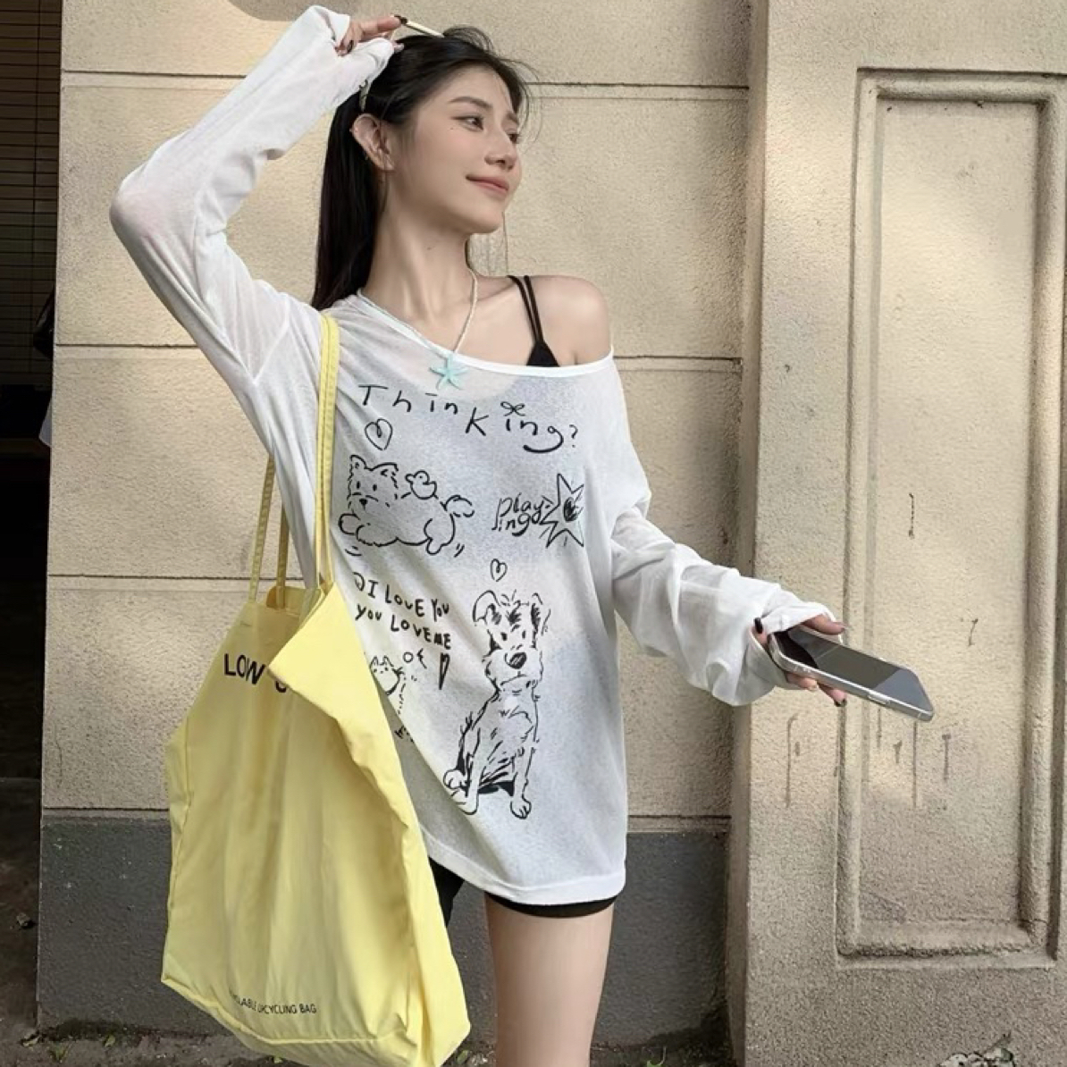 【罩衫盲盒】夏日轻薄防晒罩衫薄纱上衣女慵懒风薄款宽松白色长袖