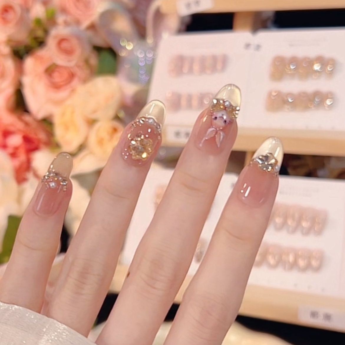 【金兔来财】手工穿戴甲气质款光疗美甲