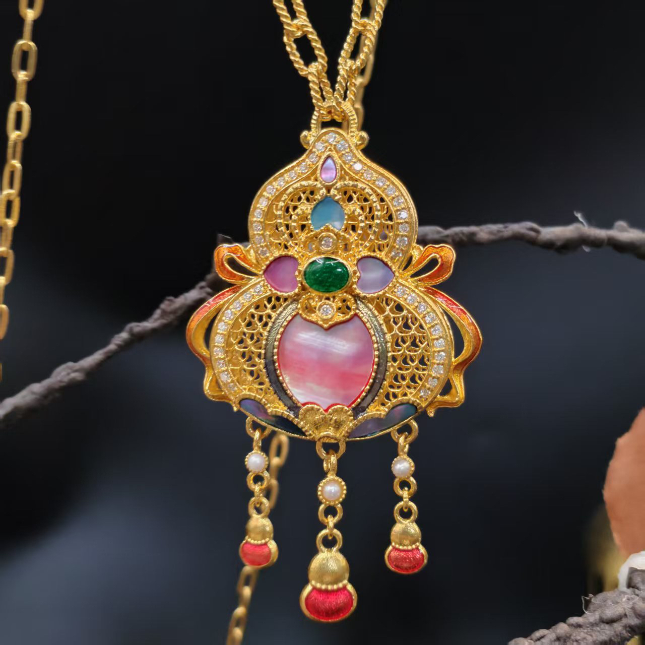 【恒潮珠宝】25.40g足金古法项链 H0966809