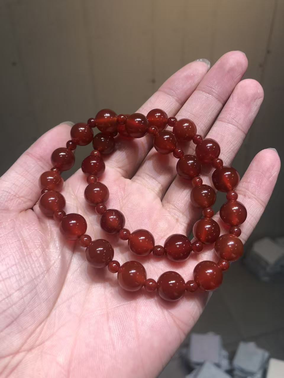 红色双圈手串S1440