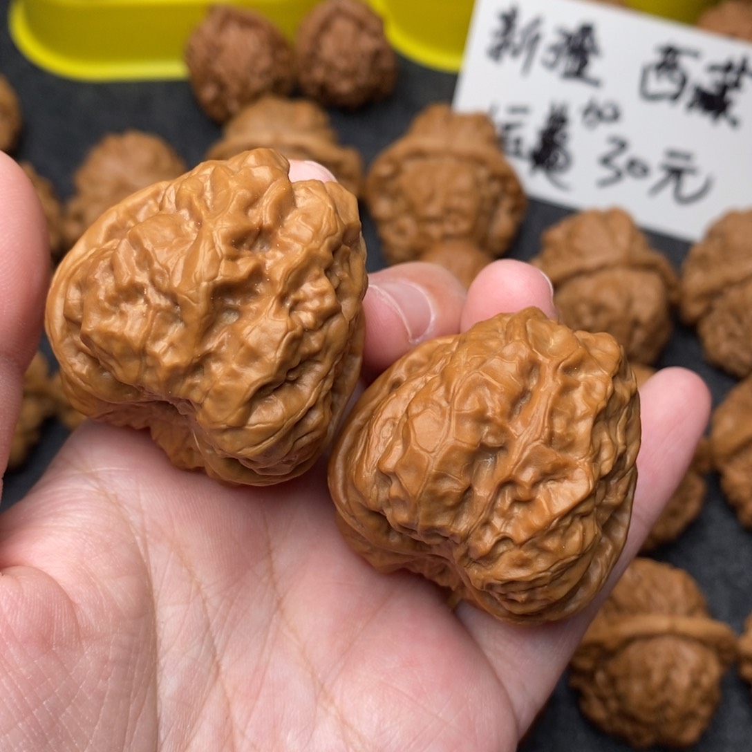文玩核桃把件素*莲蛤蟆38 