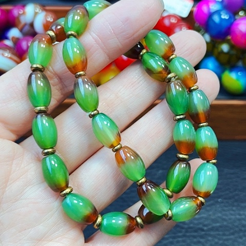 玛瑙/玉髓手链未镶嵌盐源