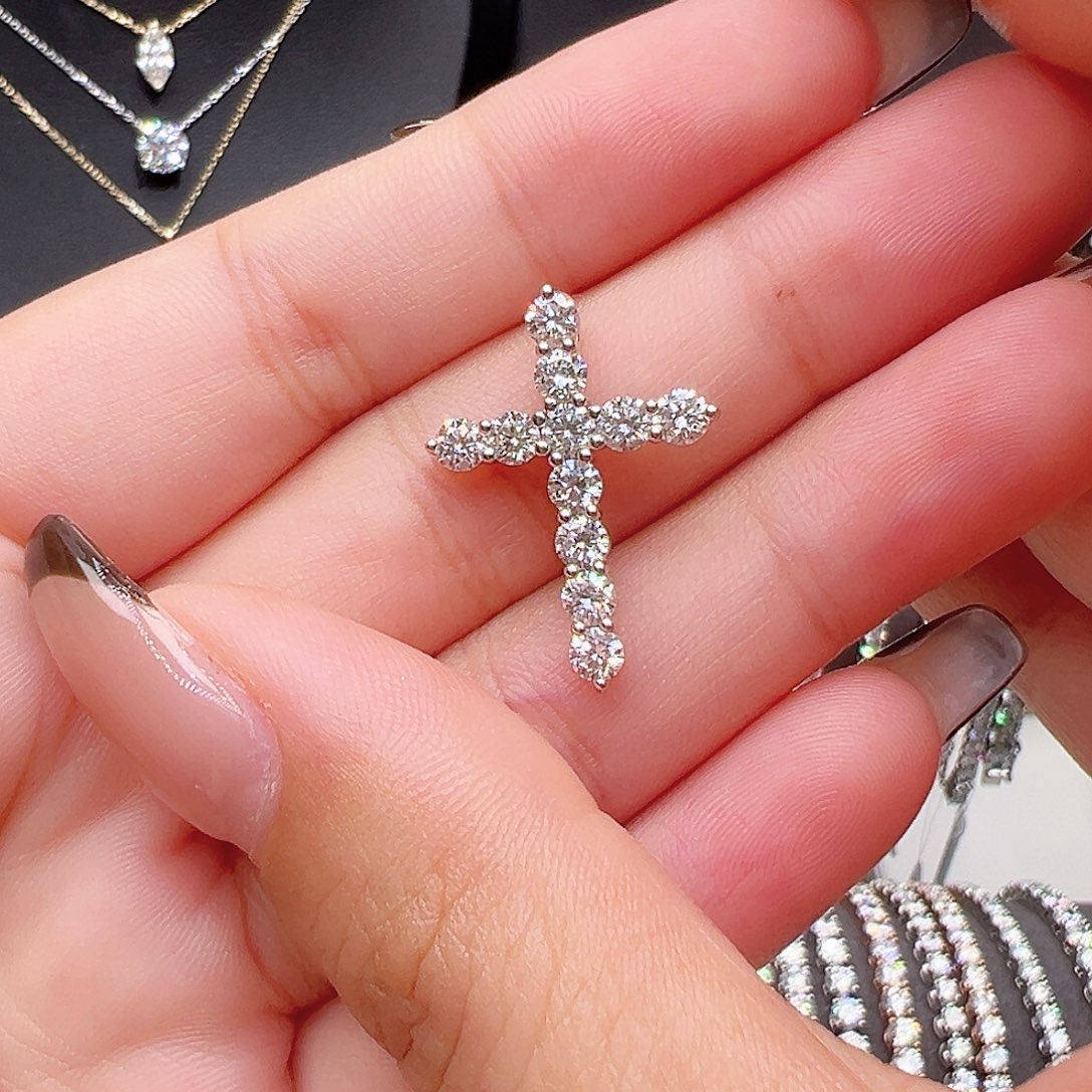 实验室培育钻石套链18K金镶嵌