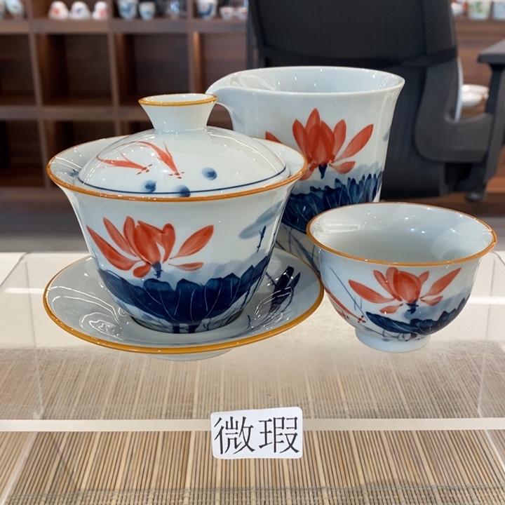 釉下老陶泥手工绘制